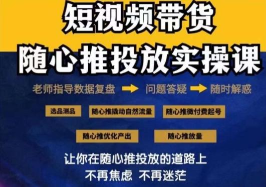 2024好物分享随心推投放实操课，随心推撬动自然流量/微付费起号/优化产出-梦凌网创