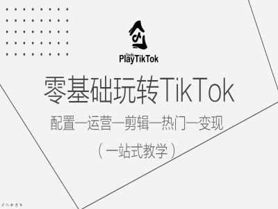 零基础玩转TikTok，配置一运营一剪辑一热门一变现，一站式教学-梦凌网创