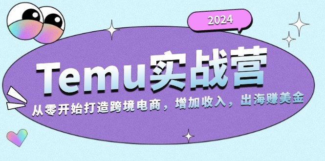 2024Temu实战营：从零开始打造跨境电商，增加收入，出海赚美金-梦凌网创