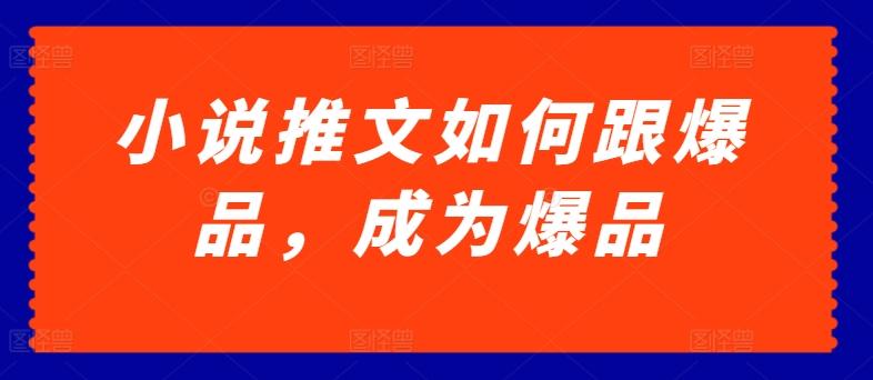 小说推文如何跟爆品，成为爆品【揭秘】-梦凌网创