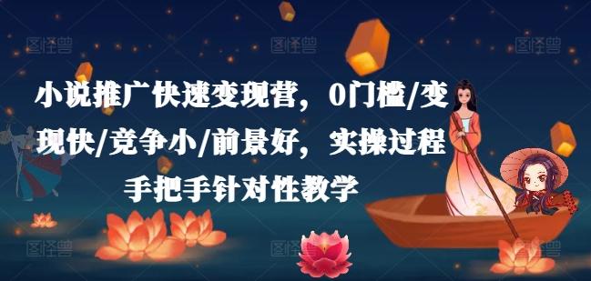 小说推广快速变现营，0门槛/变现快/竞争小/前景好，实操过程手把手针对性教学-梦凌网创