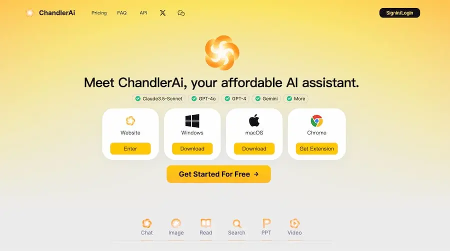 ChandlerAi｜综合性人工智能助手平台 提供多种AI服务-梦凌网创