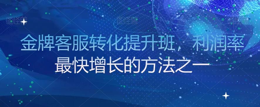 金牌客服转化提升班，利润率最快增长的方法之一-梦凌网创