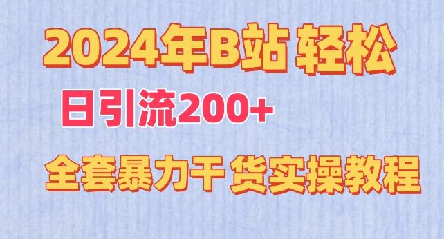 2024年B站轻松日引流200+的全套暴力干货实操教程【揭秘】-梦凌网创