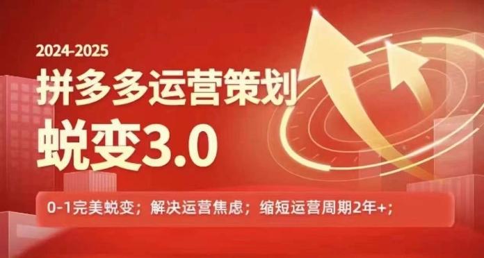 2024-2025拼多多运营策略蜕变3.0，0~1完美蜕变，解决信息焦虑-梦凌网创