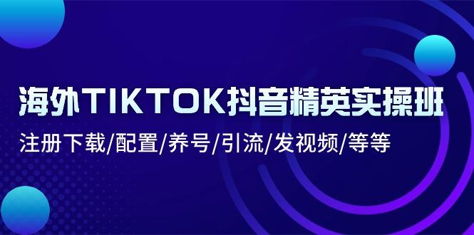海外TIKTOK抖音精英实操班:注册下载/配置/养号/引流/发视频/等等-薪火元第一资源库