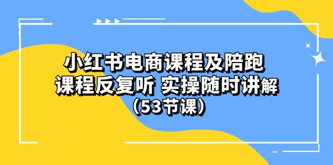 小红书电商课程陪跑课 课程反复听 实操随时讲解 (53节课-梦凌网创