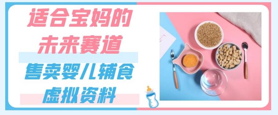 适合宝妈的未来赛道，售卖婴儿辅食虚拟资料，一份9.9-69.9元闭眼赚钱-梦凌网创