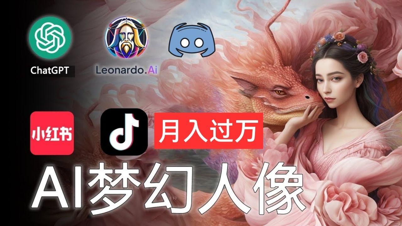 AI摄影梦幻人像：零基础也能月入过万的秘密-梦凌网创