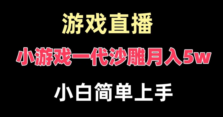 玩小游戏一代沙雕月入5w，爆裂变现，快速拿结果，高级保姆式教学【揭秘】-薪火元第一资源库