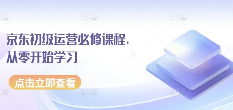 京东初级运营必修课程，从零开始学习-梦凌网创