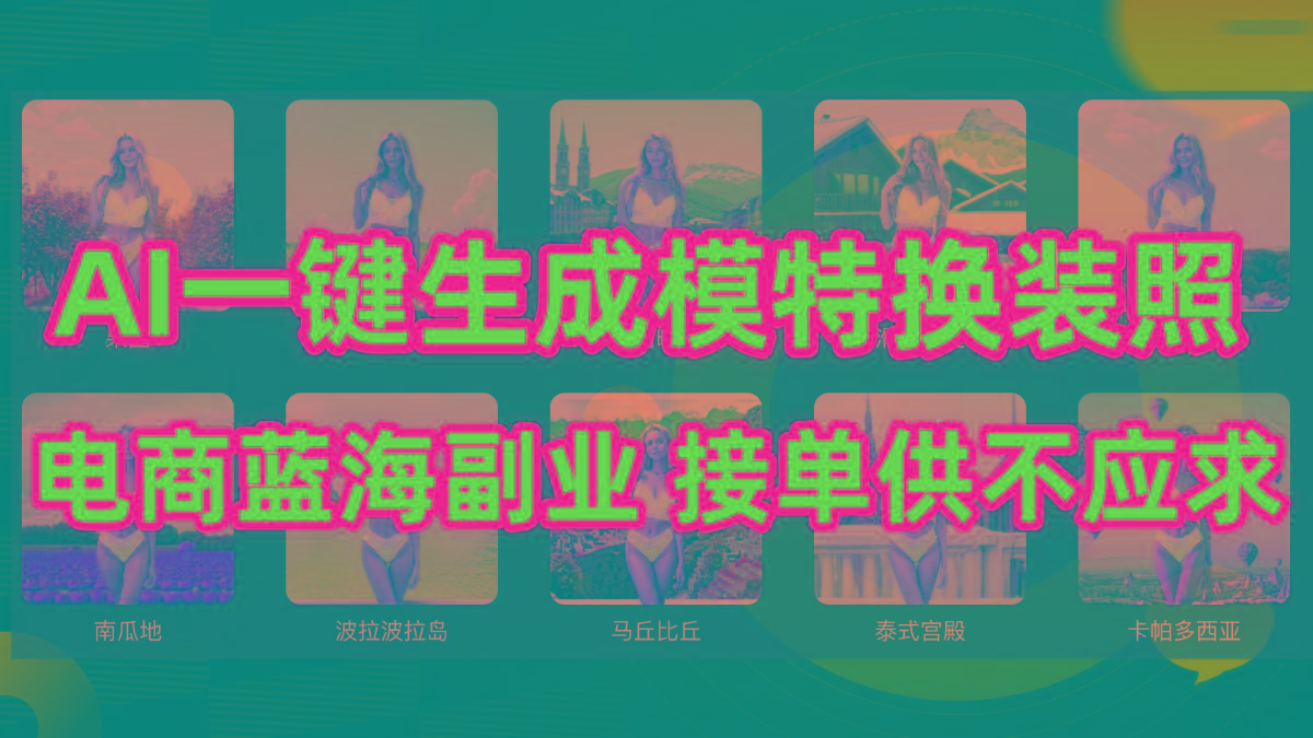 (9616期)AI制作一键生成模特换装照，电商蓝海副业供不应求-梦凌网创