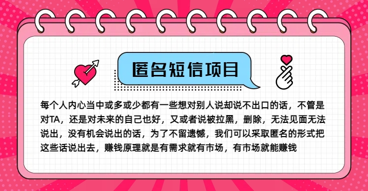 冷门小众赚钱项目，匿名短信，玩转信息差，月入五位数【揭秘】-梦凌网创