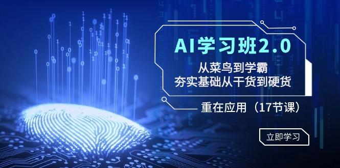 AI学习班2.0：从菜鸟到学霸，夯实基础从干货到硬货，重在应用(17节课)-梦凌网创