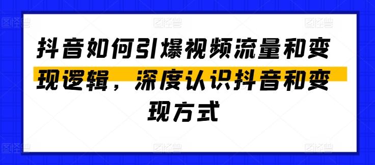 抖音如何引爆视频流量和变现逻辑，深度认识抖音和变现方式-梦凌网创