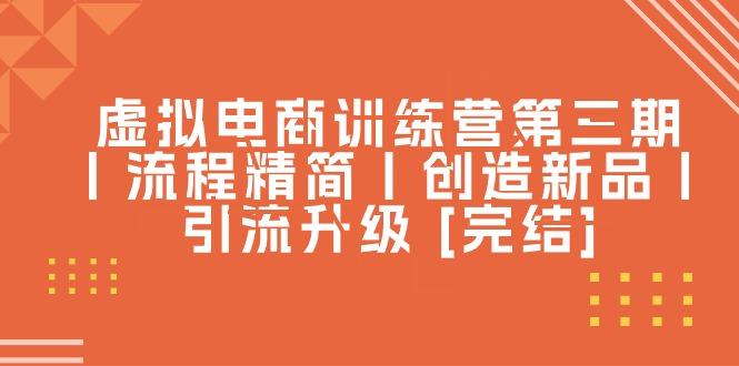 虚拟电商训练营第三期丨流程精简丨创造新品丨引流升级 [完结]-梦凌网创