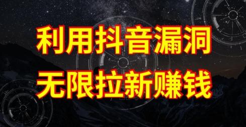 利用抖音链接漏洞，无限拉新赚钱【漏洞原理+操作流程】【揭秘】-梦凌网创