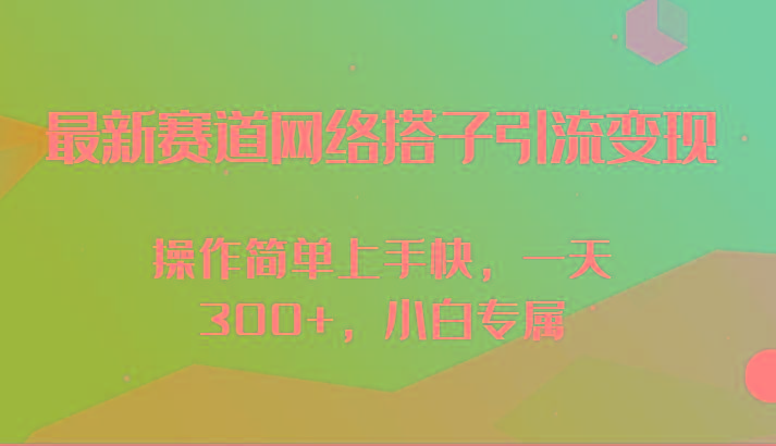 最新赛道网络搭子引流变现!!操作简单上手快，一天300+，小白专属-梦凌网创