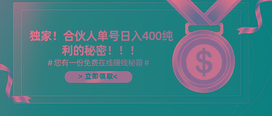 (10028期)合伙人广告撸金最新玩法，每天单号400纯利-梦凌网创