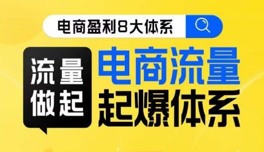 8大体系流量篇·流量做起，电商流量起爆体系线上课-梦凌网创