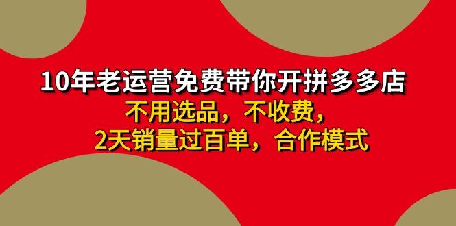 拼多多-合作开店日入4000+两天销量过百单，无学费、老运营教操作、小白…-梦凌网创