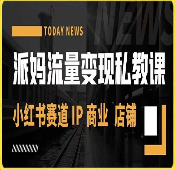 派妈流量变现私教课，小红书赛道IP  商业  店铺 -薪火元第一资源库