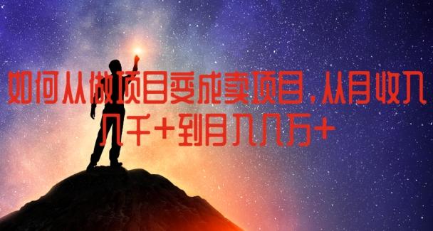如何从做项目变成卖项目，从月收入几千到月入几万【揭秘】-梦凌网创