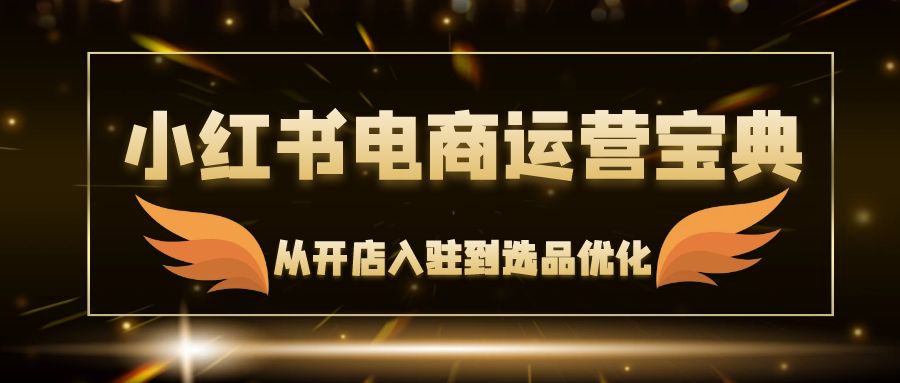 小红书电商运营宝典：从开店入驻到选品优化，一站式解决你的电商难题-梦凌网创
