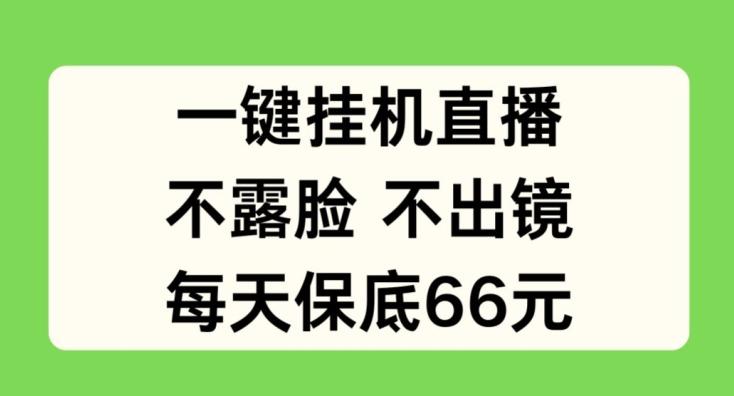 一键挂JI直播，不露脸不出境，每天保底66元【揭秘】-梦凌网创