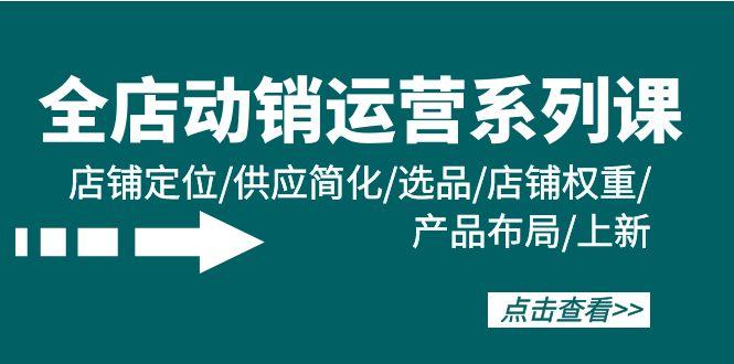 (9845期)全店·动销运营系列课：店铺定位/供应简化/选品/店铺权重/产品布局/上新-薪火元第一资源库