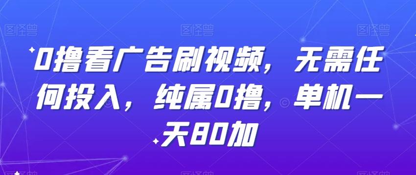 0撸看广告刷视频，无需任何投入，纯属0撸，单机一天80加-梦凌网创