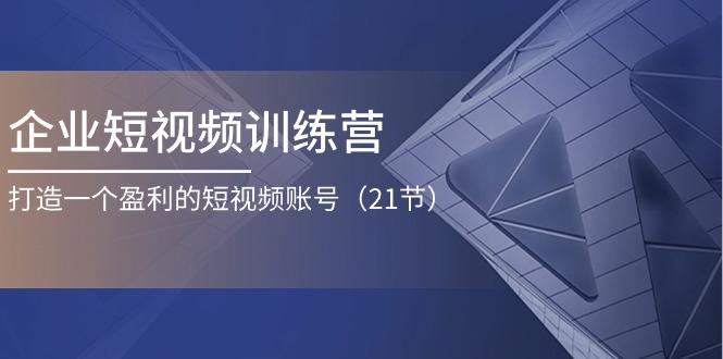 企业短视频训练营：打造一个盈利的短视频账号(21节-梦凌网创
