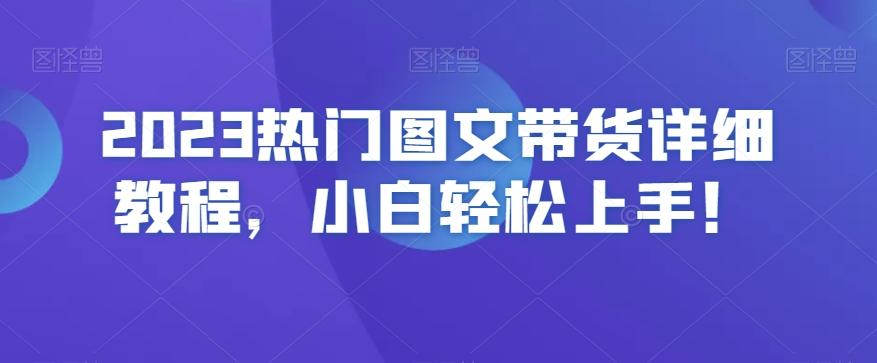 2023热门图文带货详细教程，小白轻松上手！-梦凌网创