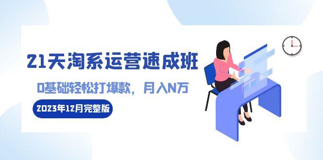 21天淘系运营-速成班2023年12月完整版：0基础轻松打爆款，月入N万-110节课-梦凌网创