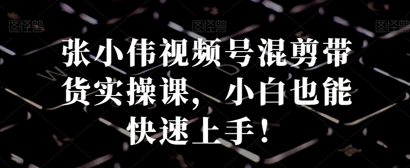 张小伟视频号混剪带货实操课，小白也能快速上手！-梦凌网创