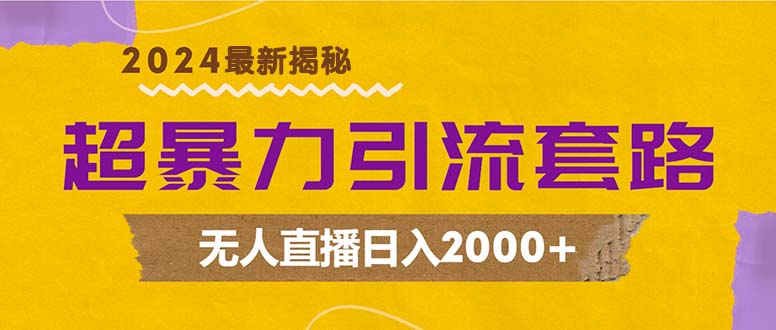 超暴力引流套路，无人直播日入2000+-梦凌网创