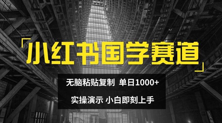 小红书国学赛道，无脑粘贴复制，单日1K，实操演示，小白即刻上手【揭秘】-梦凌网创