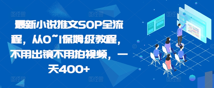 最新小说推文SOP全流程，从0~1保姆级教程，不用出镜不用拍视频，一天400+-梦凌网创