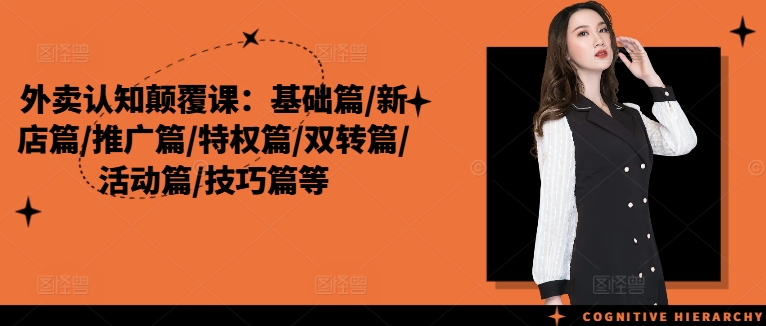 外卖认知颠覆课：基础篇/新店篇/推广篇/特权篇/双转篇/活动篇/技巧篇等-梦凌网创