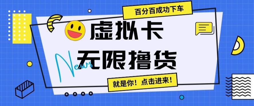 虚拟卡无限撸货，百分百成功下车【仅揭秘】-梦凌网创