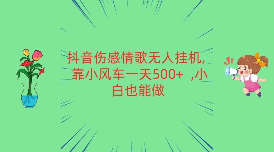 抖音伤感情歌无人挂机 靠小风车一天500+ 小白也能做-薪火元第一资源库