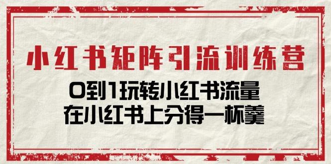 小红书矩阵引流训练营：0到1玩转小红书流量，在小红书上分得一杯羹-14节课-梦凌网创