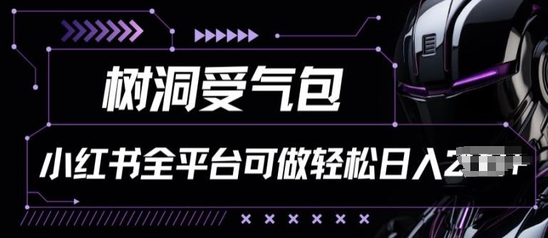 小红书等全平台树洞受气包项目，轻松日入一两张【揭秘】-梦凌网创