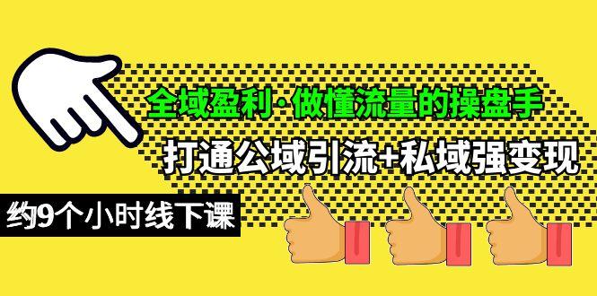 (10045期)全域盈利·做懂流量的操盘手，打通公域引流+私域强变现，约9个小时线下课-梦凌网创