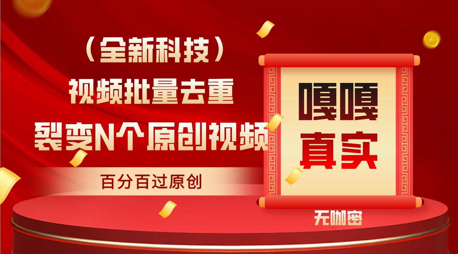最新全自动去重技术，批量操作百分百过原创-薪火元第一资源库