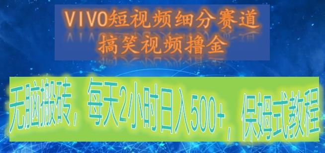 VIVO短视频细分赛道，搞笑视频撸金，无脑搬砖，每天2小时日入500+，保姆式教程-梦凌网创