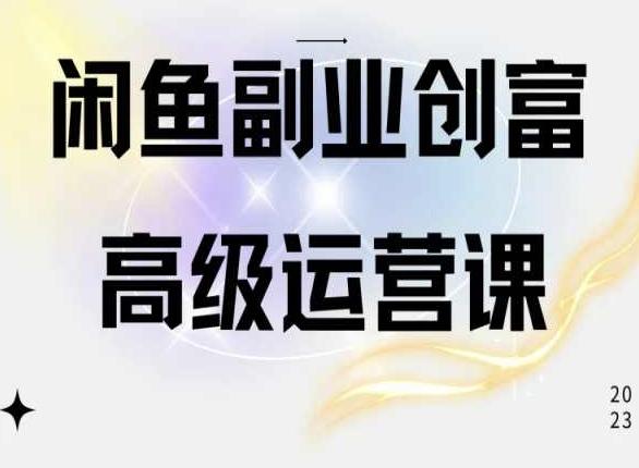 闲鱼电商运营高级课程，一部手机学会闲鱼开店赚钱-梦凌网创