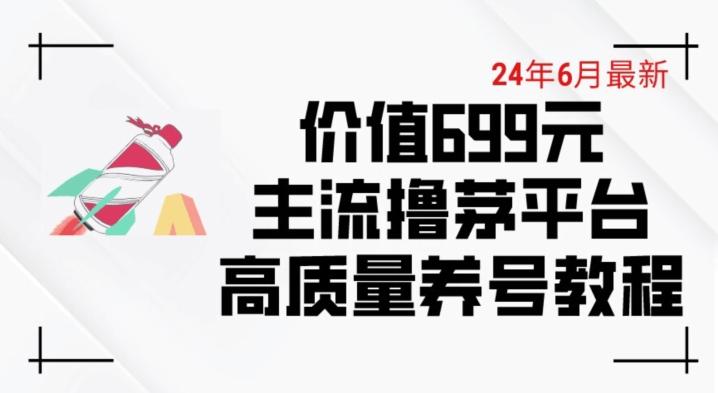 6月最新价值699的主流撸茅台平台精品养号下车攻略【揭秘】-梦凌网创