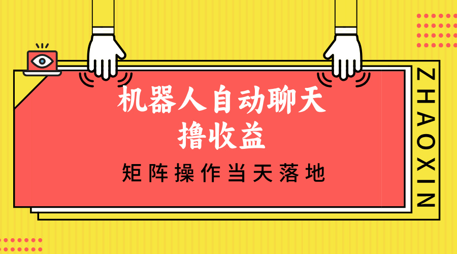机器人自动聊天撸收益，单机日入500+矩阵操作当天落地-梦凌网创
