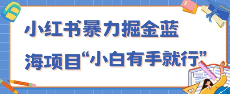 小红书暴力掘金蓝海项目，轻松日入1000+、小白有手就行（附新引流方法，不违规）-梦凌网创